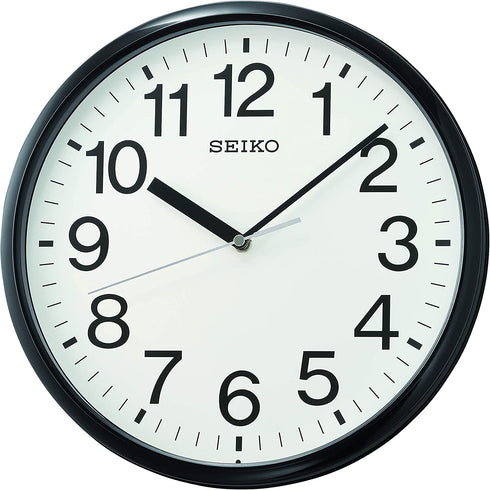 SEIKO 12" Business Wall Clock, Black