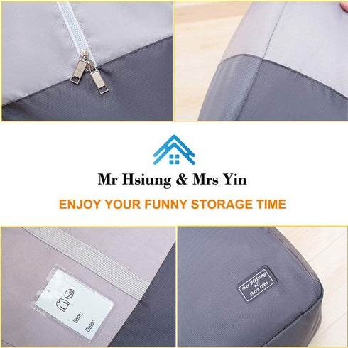 105L Bedding Storage Bags, Large Capacity Storage Bag for Clothing, Clothes, 2PCS Down Comforter Storage Bags, Oxford Cloth Moving Bag with Zippers