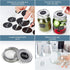 CycleMore 12 Pcs 16oz 480ml Clear Glass Jars With Silver Separable Lids, Mason Jars Round Canning Jars Spice Jars for Honey, Jam, Herb, Wedding Favor, Kitchen Storage