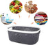 Plastic Storage Baskets with Handles Shower Caddy Portable Storage Bins Organizer for Bathroom Dorm Household Storage Bedroom and Kitchen, Black