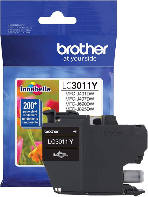 Brother Printer LC3011Y Single Pack Standard Cartridge Yield Up To 200 Pages LC3011 Ink Yellow