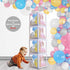 FamShack 96 Pcs White Gender Reveal Party Decorations with Gender Reveal Balloon Garland Kit | Clear Baby Boxes with Letters for Baby Shower Decorations (White)