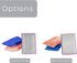 Smart Design Non Scratch Scrub Sponge with Bamboo Odorless Rayon Fiber - Set of 3 - Ultra Absorbent - Soft & Scrubber Side - Cleaning, Dishes, & Hard Stains - Violet Blue Coral