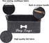 Geyecete Dog Toys Storage Bins - with Wooden Handle,Decorative Basket Rectangular Soft Felt Storage Bin Organizer Basket Pet Supplies Storage Basket/Bin Kids Toy Chest Storage Trunk(Dog-Grey)