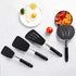 MICHELANGELO Silicone Spatula Set, Spatula Turner, Spatulas Silicone Heat Resistant, Large Spatulas for Nonstick Cookware, Turner Spatulas for Kitchen Use, Black Spatula 4-Piece