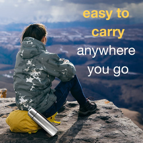 Best Stainless Steel Coffee Thermos, BPA Free, New Triple Wall Insulated, Hot & Cold for Hours, Perfect for Biking, Backpack, Camping, Office or Car (17 OZ/500ML)