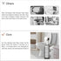 SunCleanse Free Standing Multipurpose Toilet Paper Holder with 2.5cm/1-Inch Raised Base?Toilet Paper Holder Stand Reserve 4 Mega Paper Rolls?Matte Black