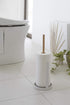 Yamazaki Home Toilet Paper Stocker, Holds 3 Toilet Paper Rolls, No Assembly Req, White, One Size