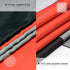 DESIHOM Red Modern Shower Curtain with 12 Metal Double Glide Hooks, Geometric Gray Black Shower Curtain Black Red Bathroom Accessories 72x72 Inch