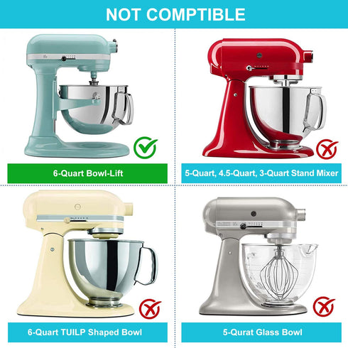 Flex Edge Beater for Kitchenaid 6 Quart Bowl- Lift Stand Mixer, Beater Paddle with Scraper for 6 QT Bowl- Lift Mixers, Attachments for Mixer 6 qt