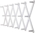 Dseap Accordian Wall Hanger: 16 High Wooden Wall Expandable Coat Rack, Hat Rack Holder, Accordion Hook for Baseball Caps, Coats, Mugs, 17 Peg Hooks, White