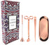 Fumaoln Candle Wick Trimmer Candle Accessory Set, 4 in 1 - Candle Wick Dipper, Wick Trimmer, Candle Snuffer and Plate Tray, Elegant Gifts for Candle & Aromatherapy Lovers - Rose Gold