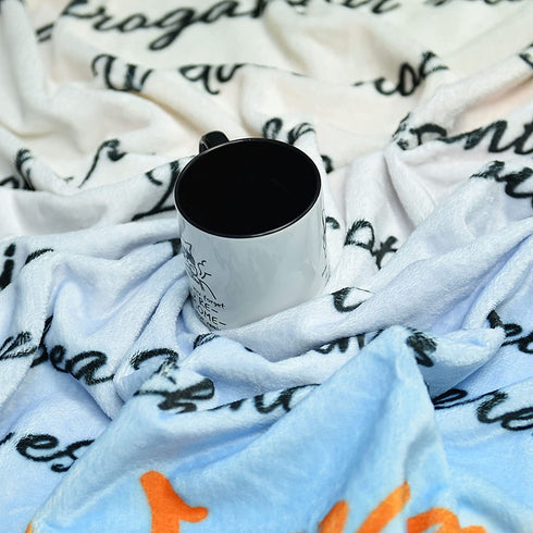 WISH TREE Throw Blanket with Bible Love Verse Pattern Soft Fleece Bed Throw Gift for Lovers/Wife/Husband/Friends on Birthday/Anniversary/Christmas/Valentines/Mothers Day, 50x60 inch(Sky Blue)