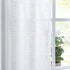 FMFUNCTEX Sheer White Curtains 45 Inch Length Linen Textured Light Filtering Semi Sheer Window Curtains for Small Window Laundry Room Bedroom Rod Pocket 2 pcs