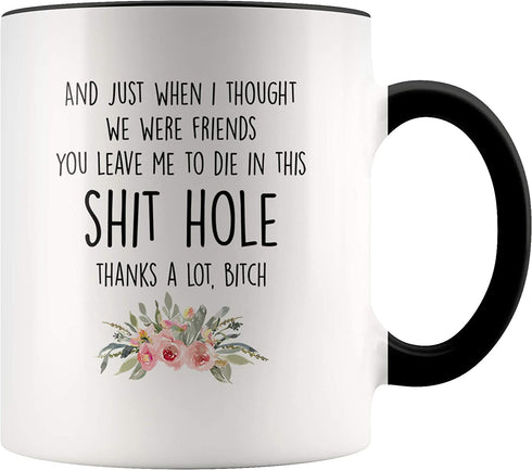 YouNique Designs Coworker Leaving Mug, 11 Ounces, Going Away Gift, Farewell Gifts for Coworker Leaving (Black Handle)
