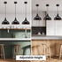 Farmhouse Pendant Light, Asnxcju Black Pendant Light Fixtures, Industrial Vintage Hanging Ceiling Light Fixture for Kitchen, Barn, Dining Room (1 Pack)