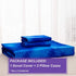Galaxy Duvet Cover Queen Size, Blue Purple Reversible Duvet Cover Set Galaxy Star Comforter Cover with 2 Pillow Cases Breathable Microfiber Bedding Set for All Season 90"x90"