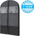 Plixio Gusseted Garment Bags Suit Bag for Travel and Clothing Storage of Dresses, Dress Shirts, Coats€” Includes Zipper Pockets and Large Transparent Window (2 Pack: 43" x 24" x 3.4")