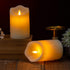 Flameless Candles with 10 Key Remote Timer Flickering Tear Wave Shaped Tealight Real Wax Simulate Dripping led Candles Battery Operated Safe for Halloween Christmas Indoor Outdoor Decor, 3x5" , 2 Set