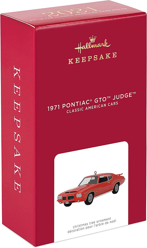 Hallmark Keepsake Christmas Ornament 2021, 1971 Pontiac GTO Judge Classic American Cars, Metal