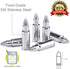 Stainless Steel Bullet Shaped Whiskey Stones Set of 6 - Chilling Rocks - Ice Stones With Tongs And Freezer Pouch, Gift Idea for Whiskey Lovers. Premium Gift For Him.