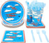 Airplane Party Supplies ? Serves 24 ? Includes Plates, Knives, Spoons, Forks, Cups and Napkins. Perfect Airplane Party Pack for Kids Airplane Themed Parties.