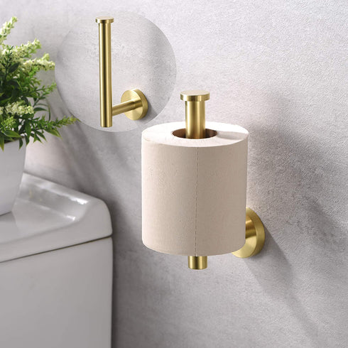 AMAZING FORCE Gold Toilet Paper Holder Bathroom Toilet Paper Holder Wall Mount Stainless Steel RV Toilet Paper Holder
