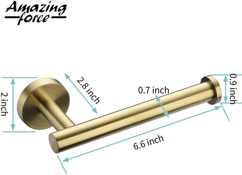 AMAZING FORCE Gold Toilet Paper Holder Bathroom Toilet Paper Holder Wall Mount Stainless Steel RV Toilet Paper Holder