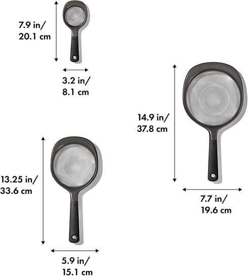 OXO Good Grips 3-Piece Strainer Set