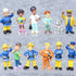 Inan 12 Pcs Fireman Sam Figure PlaysetClassic Characters Figure Toy Cake Toppers for Kids Cupcake Toppers Party Favors, 1.2 - 2.4