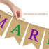 Rainlemon Jute Burlap Mardi Gras Banner March Party Mantel Fireplace Garland Decoration Supply