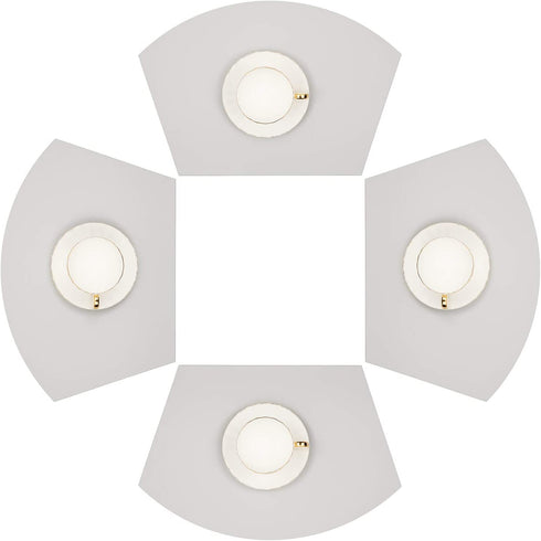 U'Artlines Placemats Faux Leather Set of 4 Round Table Mat Waterproof Coffee Mats Heat Resistant Wedged Place Mat for Kitchen Dining Table (4pcs, Gray)