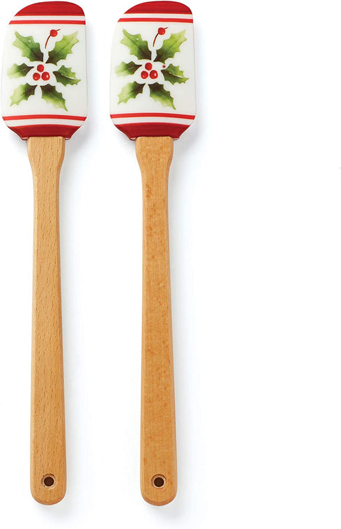 Lenox Holiday Handpaint Stripe 2-Piece Spatula Set, 0.25 LB, Multi