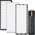 3 Pieces Magnetic Notepads Lists for Fridge, Refrigerator Grocery List, Shopping List, to-Do List, Magnetic Back-Memo Notepad with PU Leather Pen Holder, 60 Sheets, 7.9 x 3 Inch (Classic Style)