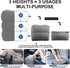 JefDiee Inflatable Travel Foot Rest Pillow, Kids Airplane Bed, Adjustable 3 Layers Height Leg Rest Pillow, Adults Travel Essentials Great for Airplane, Office, Home, Trains, Cars