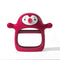 Smily Mia Penguin Buddy Never Drop Silicone Baby Teething Toy for 0-6month Infants, Baby Chew Toys for Sucking Needs, Hand Pacifier for Breast Feeding Babies, Car Seat Toy for New Born,Red