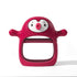 Smily Mia Penguin Buddy Never Drop Silicone Baby Teething Toy for 0-6month Infants, Baby Chew Toys for Sucking Needs, Hand Pacifier for Breast Feeding Babies, Car Seat Toy for New Born,Red