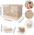 Aytai DIY Rustic Wedding Card Box with Lock and Card Sign Wooden Gift Card Box Money Box for Reception Wedding Anniversary Baby Shower Birthday Graduation Party Decorations