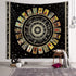 Sun Constellation and Star Tarot Card Tapestry - Bohemian Astrology Tapestries Zodiac Wall Hanging for Home Bedroom Aesthetic Wall Art Decor Black Tapestry