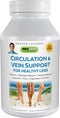 ANDREW LESSMAN Circulation & Vein Support for Healthy Legs 180 Capsules - High Bioactivity Diosmin, Butcher's Broom, Visibly Reduces Swelling & Discomfort in Feet, Ankles, Calves, Legs