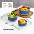 Lille Home Premium Stainless Steel Food Containers/Bento Lunch Box With Anti-Slip Exterior, Set of 3, 420ML, 730ML,1.2L, Leakproof, BPA Free, Portion Control (Blue)