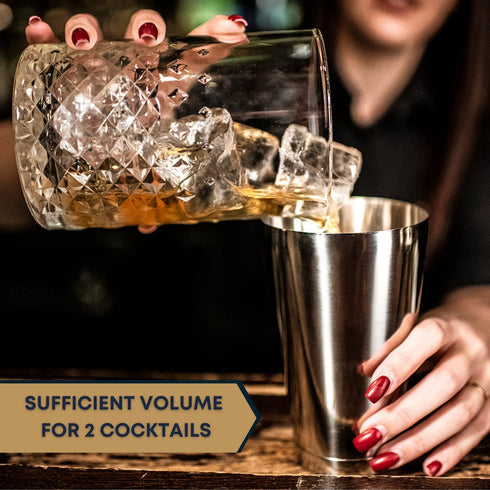 BARIANTTE Weighted Boston Cocktail Shakers, Bartender Shaker Large, Boston Shaker Set Extra Large Cocktail Shaker, Drink Shaker Bar Shakers Bartending | 28OZ & 18OZ Stainless Steel Professional Shaker