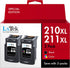 LxTek Remanufactured Ink Cartridge Replacement for Canon 210XL PG-210XL 211XL CL211XL to Compatible with PIXMA MP240 MP480 IP2702 MP230 IP2700 MP495 MX410 MX420 MX330 MX340 Printer (Black,Tri-Color)