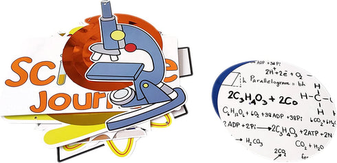 Science Theme Birthday Decoration Kit Science Birthday Banner & Hanging Swirls Ceiling Whirl Streamer Hanging Cutouts Set Mad Science Party for Kids Birthday Baby Shower Chemistry Laboratory Party