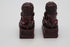 LuckyGifts A Pair of Mini Vintage Red Wood Look Feng Shui Fu | Foo Dog Home Protection Lions Guardians Set