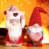 White Valentines Day Gnomes Decorations 2Pack Handmade Elf Plush Doll Heart Decor Mr and Mrs Scandinavian Tomte for White Day Table Ornament