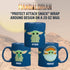 Silver Buffalo Star Wars The Mandalorian Protect Attack Snack Ceramic Coffee Mug, 20-Ounces