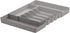 Spectrum Diversified Hexa 6-Divider Silverware Buildup-Resistant Drawer Organizer & Utensil Holder with Locking Expandable Wings, Easy-to-Clean Modern Kitchen Storage & Cutlery Tray, Stone Gray