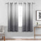 DWCN Faux Linen Grey Ombre Sheer Curtains - Gradient Semi Voile Drapes Bedroom and Living Room Curtains, Set of 2 Grommet Top Window Curtain Panels, 42 x 63 Inch Length