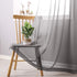 DWCN Ombre Sheer Curtains - Faux Linen Gradient Grommet Top Semi Voile Drapes for Bedroom and Living Room, Set of 2 Window Curtain Panels, 52 x 96 Inches Long, Grey